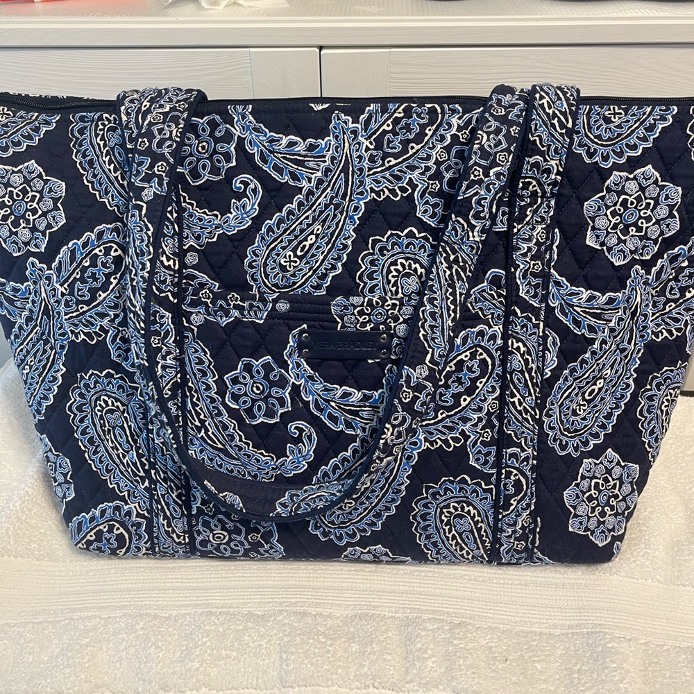Blue Bandana Vera Bradley tote RARE
